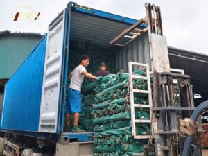 Loading-container-wooden-broom-handles