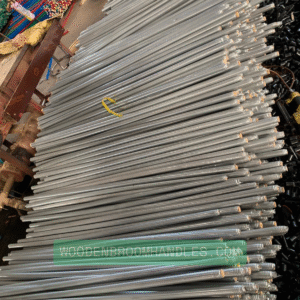 Silver-wooden-broom-handle - long-cap