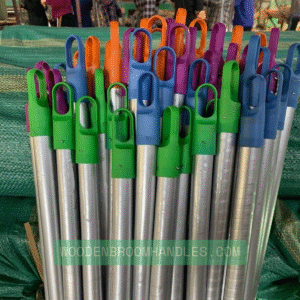Silver-wooden-broom-handle - long-cap
